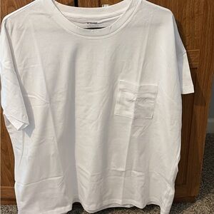 Victorias Secret/PINK White t-shirt with pocket. New with tags. Size XXL